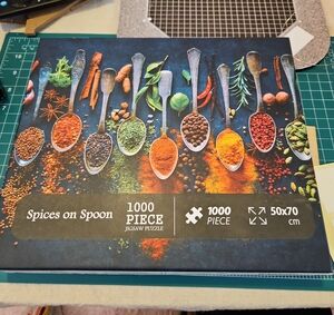 Spices on Spoon 1000 Piece Jigsaw Puzzle